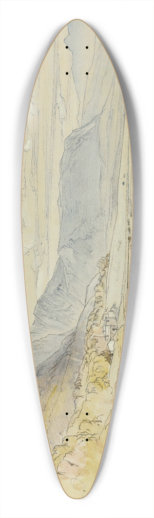 Edward Lear - Thermopylae, Greece 39.3 inch art pintail longboard deck