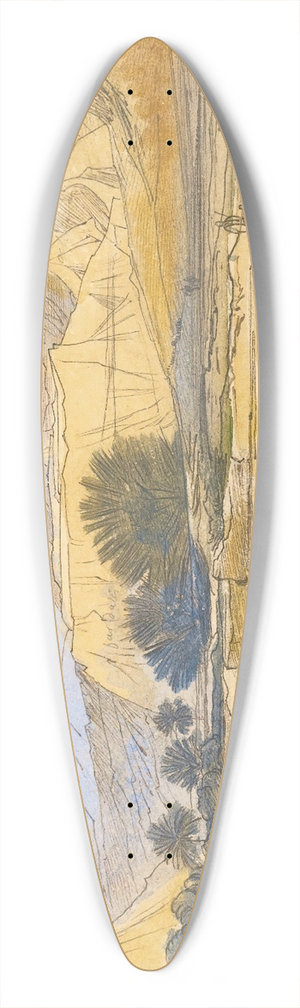 Edward Lear - Wadi Tayibeh, Eygpt 39.3 inch art pintail longboard deck