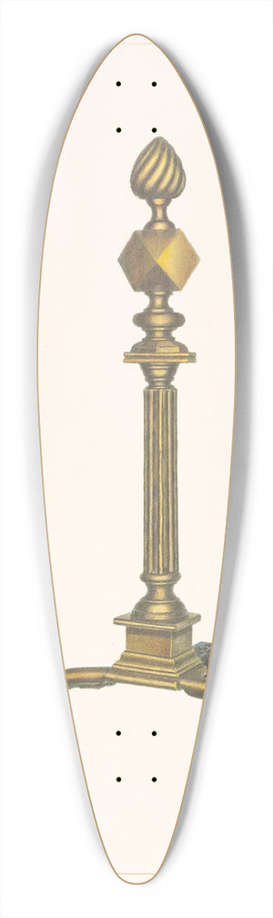Edward L. Loper - Brass Andirons 39.3 inch art pintail longboard deck