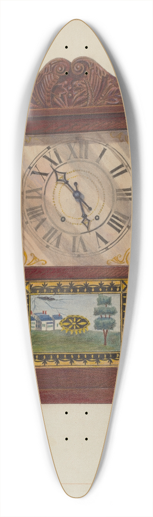 Edward L. Loper - Clock 39.3 inch art pintail longboard deck