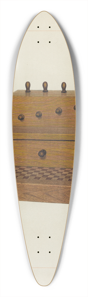 Edward L. Loper - Sewing Kit and Spool Box 39.3 inch art pintail longboard deck