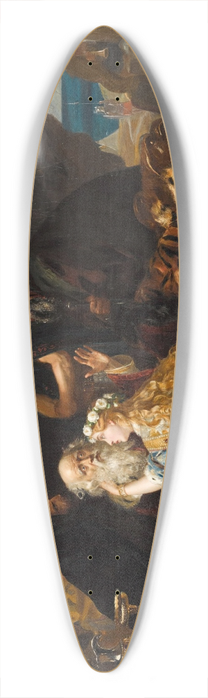 Edward Matthew Ward - King Lear and Cordelia 39.3 inch art pintail longboard deck