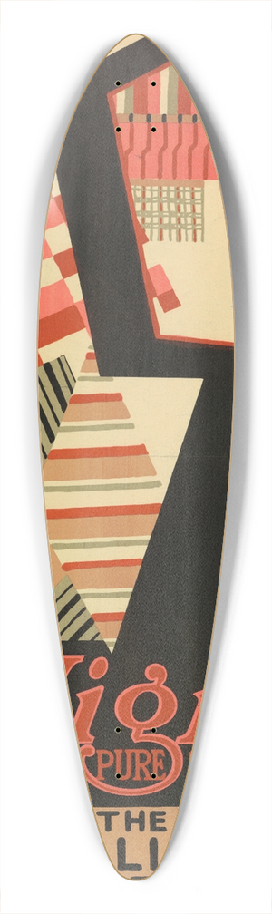 Edward McKnight Kauffer - Virgil-The Pure Silk 39.3 inch art pintail longboard deck