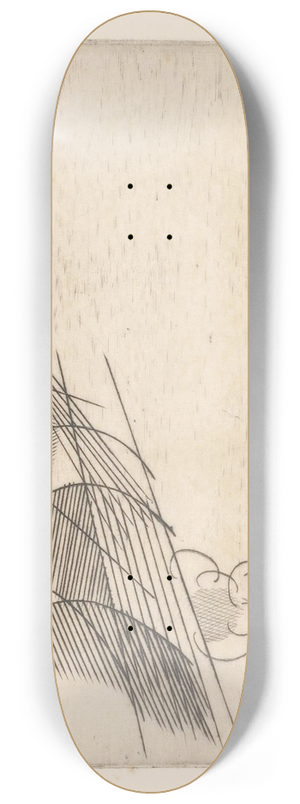 Jean Emile Laboureur - Landschap met rookpluimen 8.25 inch art skate deck