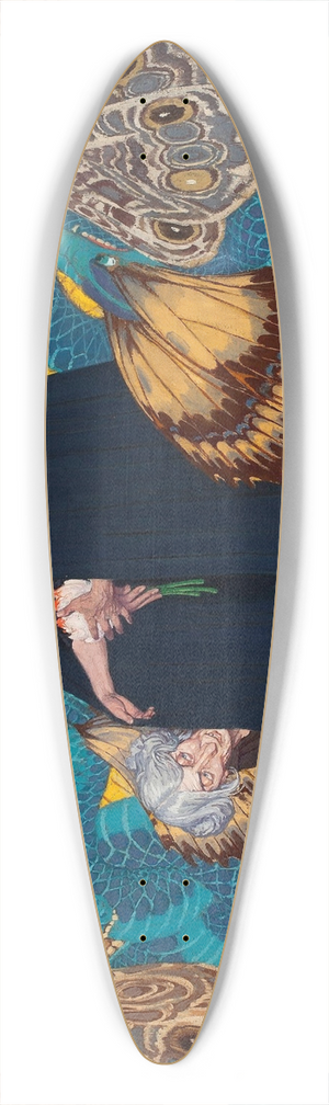 Edward Oku - The War and Us 39.3 inch art pintail longboard deck