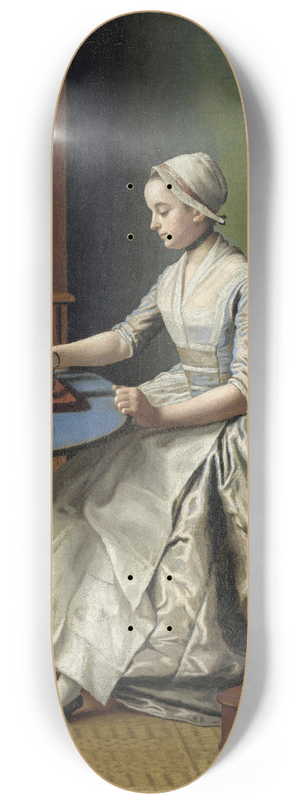 Jean-Etienne Liotard - Dutch Girl at Breakfast 8.25 inch art skate deck
