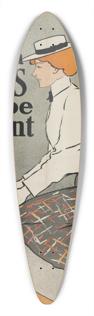 Edward Penfield - Ride a Stearn and Be Content 39.3 inch art pintail longboard deck