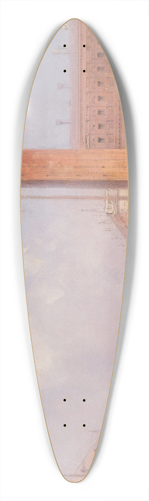 Edward Pritchett - The Piazzetta, Venice 39.3 inch art pintail longboard deck