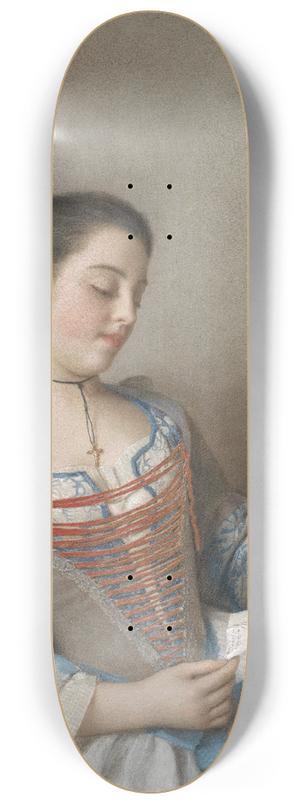 Jean-Etienne Liotard - The Artists Niece, Marianne Lavergne, Known as La Liseuse 8.25 inch art skate deck