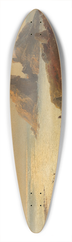 Edward Theodore Compton - Coastal landscape 39.3 inch art pintail longboard deck