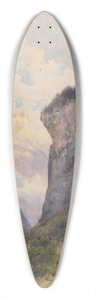 Edward Theodore Compton - Der Staubbachfall in Lauterbrunnen (Schweiz) 39.3 inch art pintail longboard deck