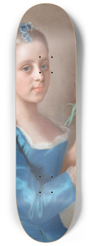 Jean-Etienne Liotard - Young Girl Holding a Pot of Hyacinths 8.25 inch art skate deck