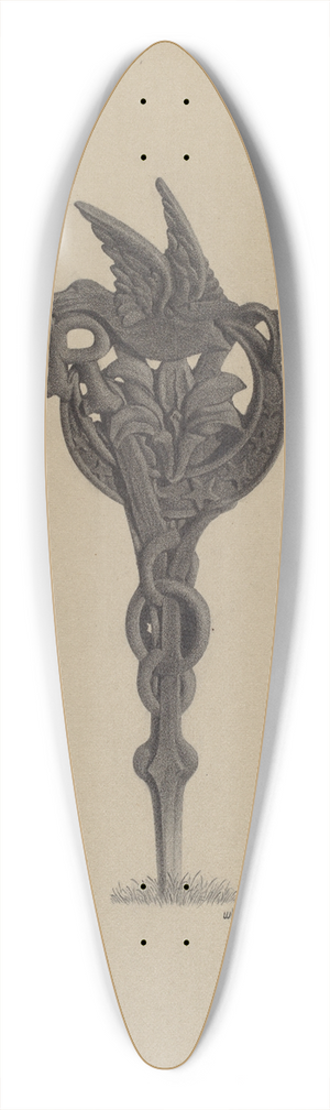 Edward White - Grave Marker 39.3 inch art pintail longboard deck