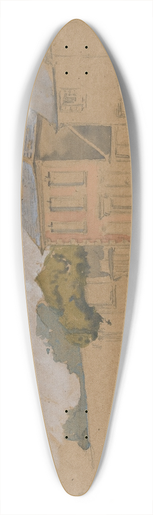 Edwin Austin Abbey - ArchitecturalStudy 39.3 inch art pintail longboard deck