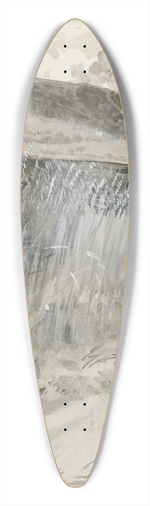 Edwin Austin Abbey - Landscape Fields 39.3 inch art pintail longboard deck