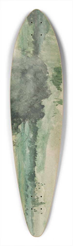 Edwin Austin Abbey - Landscape Fields 39.3 inch art pintail longboard deck