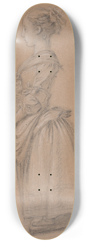 Jean-Franois Clermont - A Girl in Peasant Dress 8.25 inch art skate deck