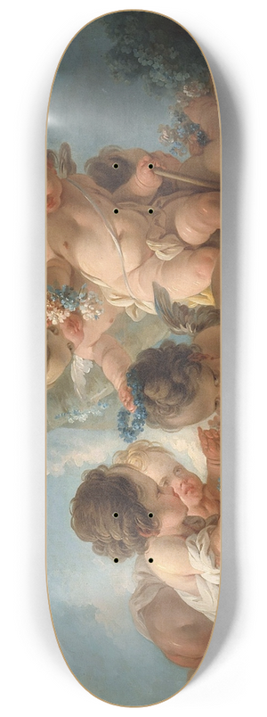 Jean-Franois Clermont - Groupe de six Amours jouant avec des fleurs 8.25 inch art skate deck