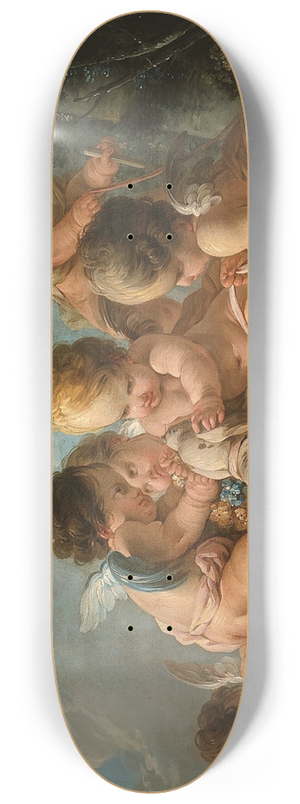 Jean-Franois Clermont - Groupe de six Amours jouant avec un chien 8.25 inch art skate deck