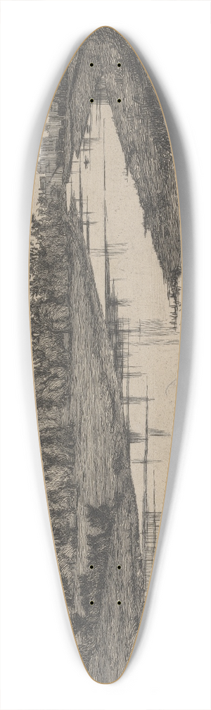 Edwin Edwards - A Town 39.3 inch art pintail longboard deck
