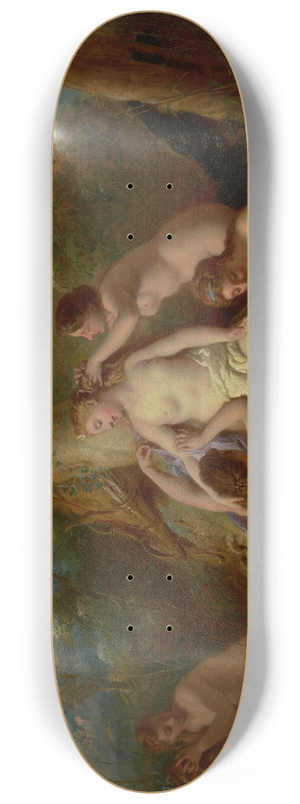 Jean-Franois de Troy - Diana and Her Nymphs Bathing 8.25 inch art skate deck