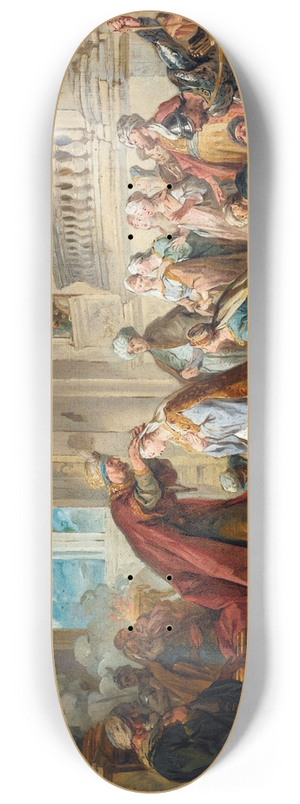 Jean-Franois de Troy - Le Couronnement Desther 8.25 inch art skate deck