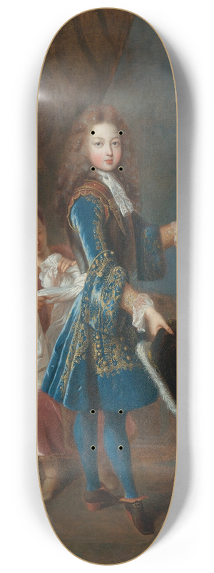 Jean-Franois de Troy - Portrait Of Louis Alexandre De Bourbon, Comte De Toulouse 8.25 inch art skate deck Jean-Franois de Troy - Portrait Of Louis Alexandre De Bourbon, Comte De Toulouse 8.25 inch art skate deck