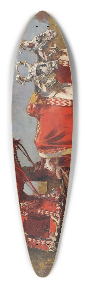Edwin Lord Weeks - Native Gharry, or Cart 39.3 inch art pintail longboard deck