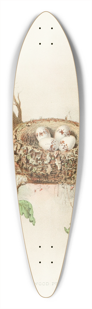 Edwin L. Sheppard - Wood Pewee 39.3 inch art pintail longboard deck