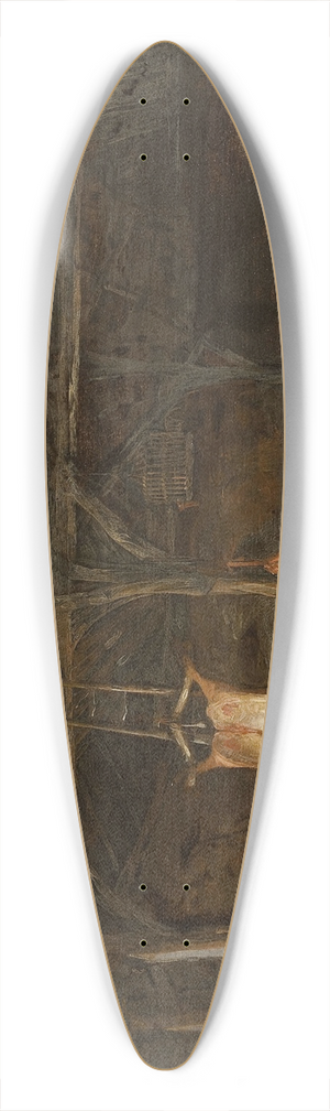 Egbert van der Poel - Slaughterhouse interior 39.3 inch art pintail longboard deck
