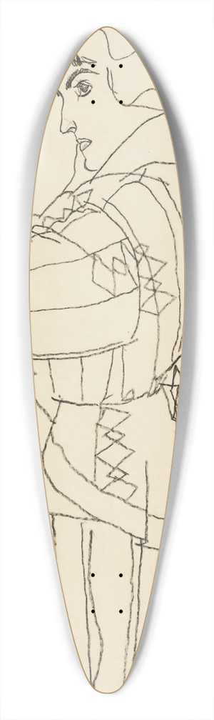 Egon Schiele - Friederike Maria Beer 39.3 inch art pintail longboard deck