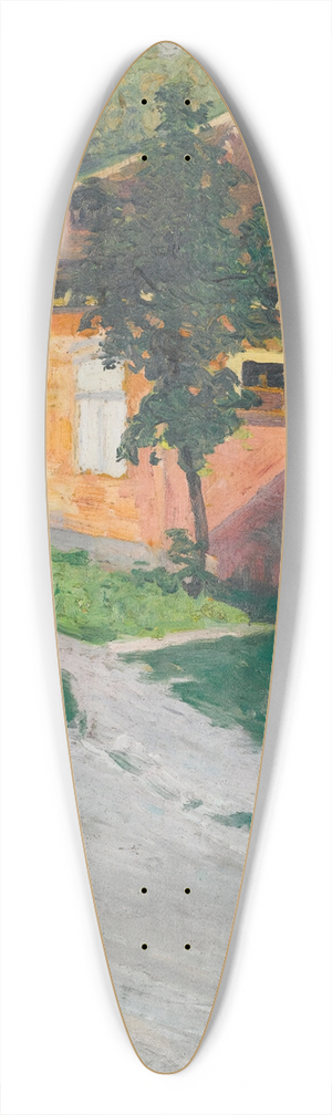 Egon Schiele - Haus In Htteldorf (House In Htteldorf) 39.3 inch art pintail longboard deck