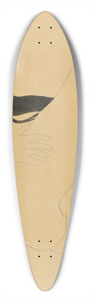 Egon Schiele - Liegender Mdchenakt 39.3 inch art pintail longboard deck