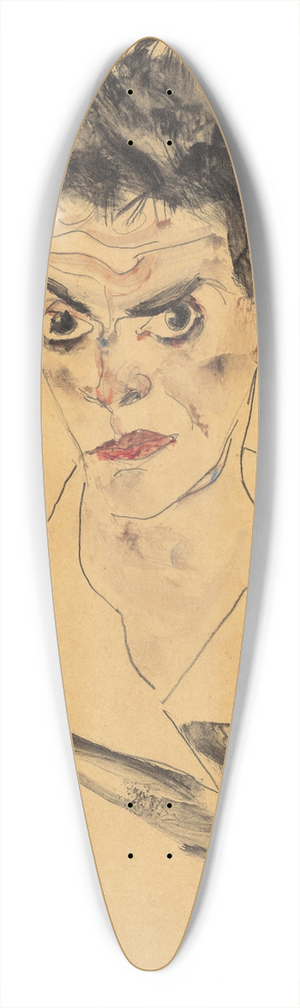 Egon Schiele - Self-Portrait 39.3 inch art pintail longboard deck