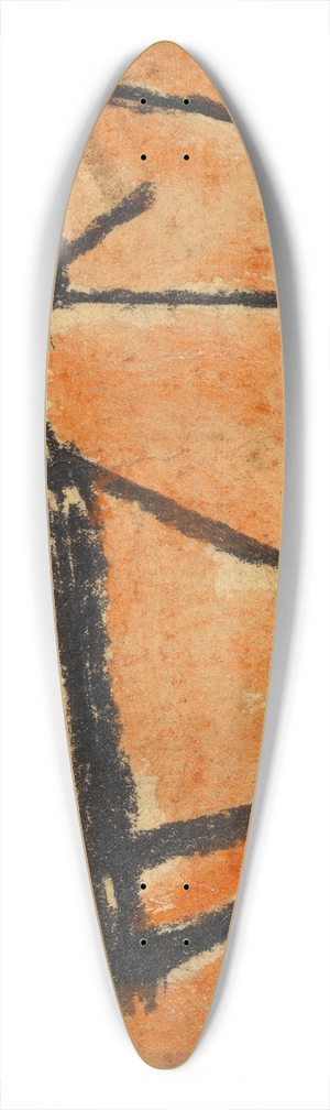 Egon Schiele - Strichmnnchen mit Bogen 39.3 inch art pintail longboard deck