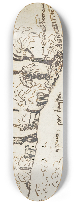 Jean-Franois Millet - Cows under trees near Gruchy 8.25 inch art skate deck Jean-Franois Millet - Cows under trees near Gruchy 8.25 inch art skate deck