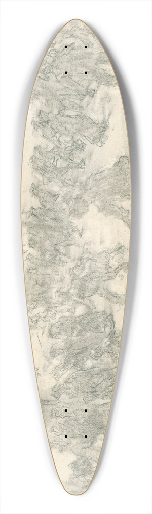 Elemr Halsz-Hradil - Air Raid Alert 39.3 inch art pintail longboard deck