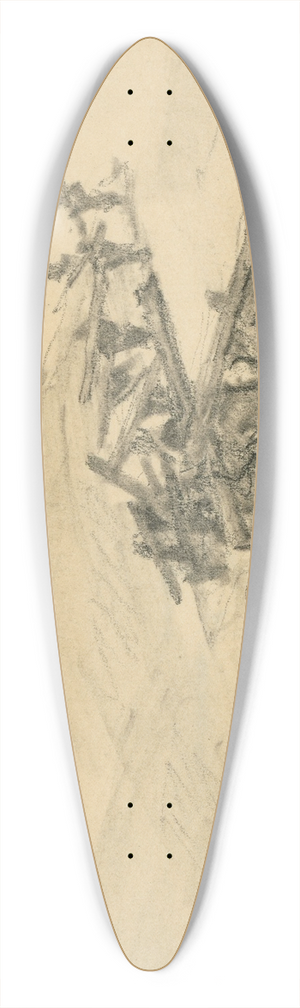 Elemr Halsz-Hradil - Delivering Plates and Changing Battlegroups 39.3 inch art pintail longboard deck
