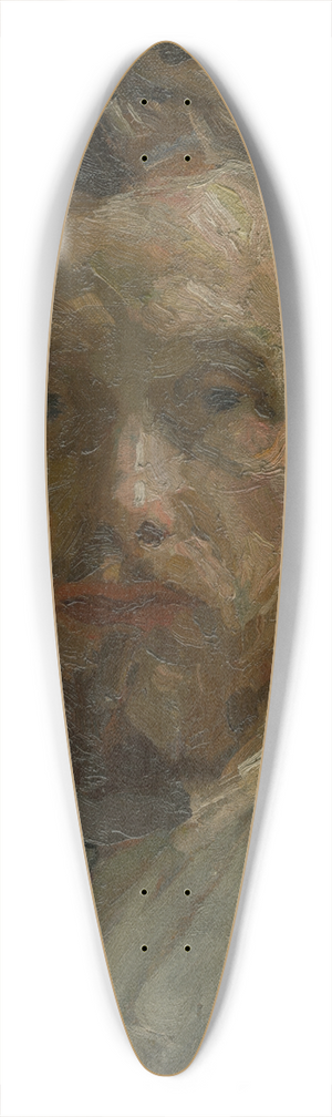 Elemr Halsz-Hradil - Self portrait 39.3 inch art pintail longboard deck