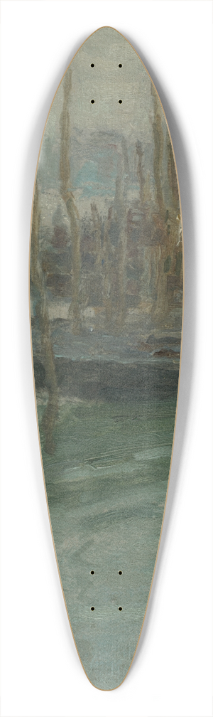 Elemr Halsz-Hradil - Venice-gondolas 39.3 inch art pintail longboard deck