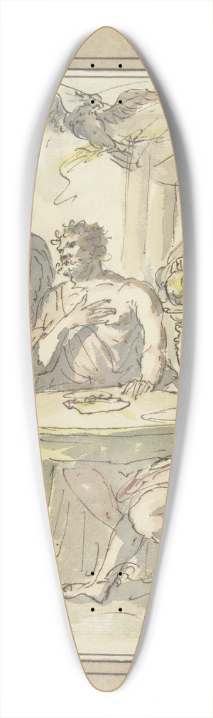 Elias van Nijmegen - Philemon en Baucis 39.3 inch art pintail longboard deck