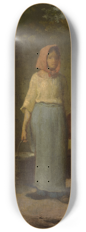 Jean-Franois Millet - Peasant Girl Returning From The Well 8.25 inch art skate deck