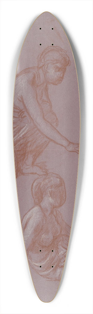 Elihu Vedder - Figure Studies 39.3 inch art pintail longboard deck