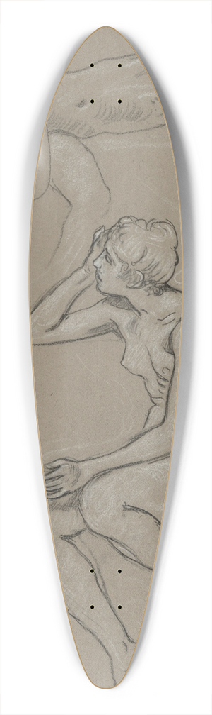 Elihu Vedder - Studies for Figure ofSpring 39.3 inch art pintail longboard deck
