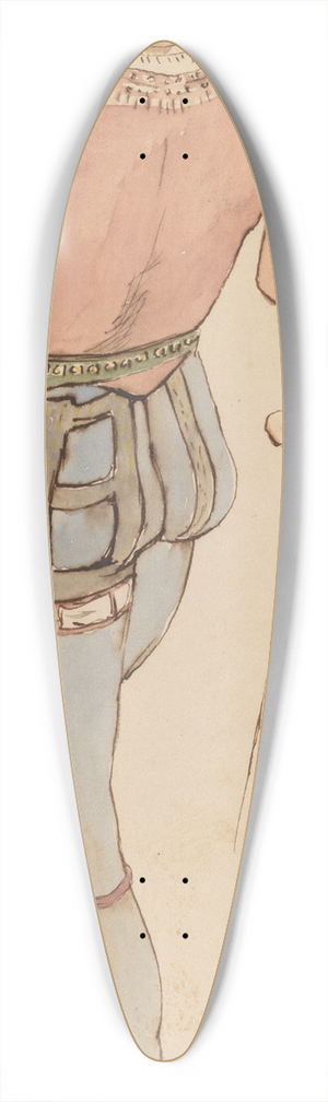Elihu Vedder - Study after Old Master 39.3 inch art pintail longboard deck