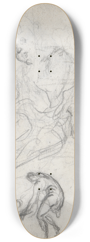 Jean-Franois Millet - Seated Child and OtherStudies 8.25 inch art skate deck