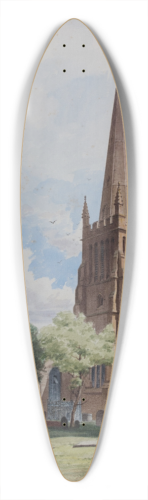 Elijah Walton - Aston Church 39.3 inch art pintail longboard deck