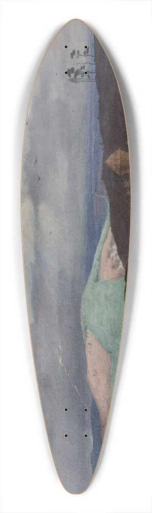 Elijah Walton - From The Monument Hill  Thunderstorm 39.3 inch art pintail longboard deck