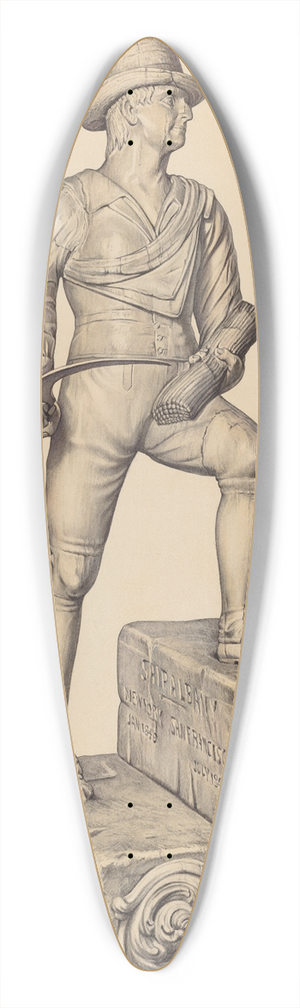 Elisabeth Fulda - Figurehead 39.3 inch art pintail longboard deck