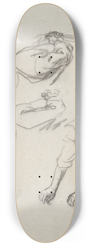 Jean-Franois Millet - Study for TheGleaners 8.25 inch art skate deck